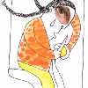 UNA HISTORIA UN VALOR II. (Libro escrito por los niños ganadores, resultado de un concurso de la Defensoría del Pueblo) Ilustración interior. Dibujo y acuarela sobre papel cebolla (2007).